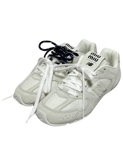 530 SL Suede Mesh Low Top Sneakers White - MIU MIU - BALAAN 2