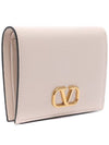 Compact V Logo Signature Calfskin Half Wallet Ivory - VALENTINO - BALAAN 4