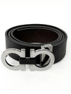 Reversible Gancini Belt Black Hickory - SALVATORE FERRAGAMO - BALAAN 3