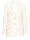 Wool Single-Breasted Blazer Jacket Ivory - GUCCI - BALAAN 2