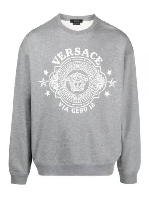 Medusa Badge Print Sweatshirt Grey - VERSACE - BALAAN 2