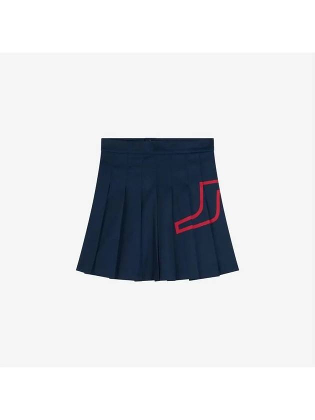 Women's Naomi NAOMI Pleated Skirt Navy - J.LINDEBERG - BALAAN 2