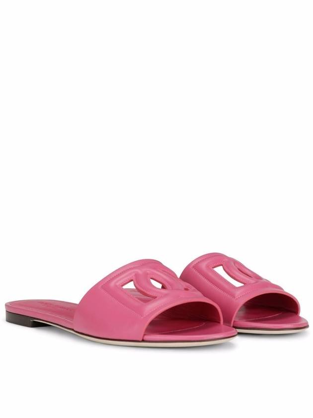 DG punching logo Bianca sandals pink - DOLCE&GABBANA - BALAAN 3