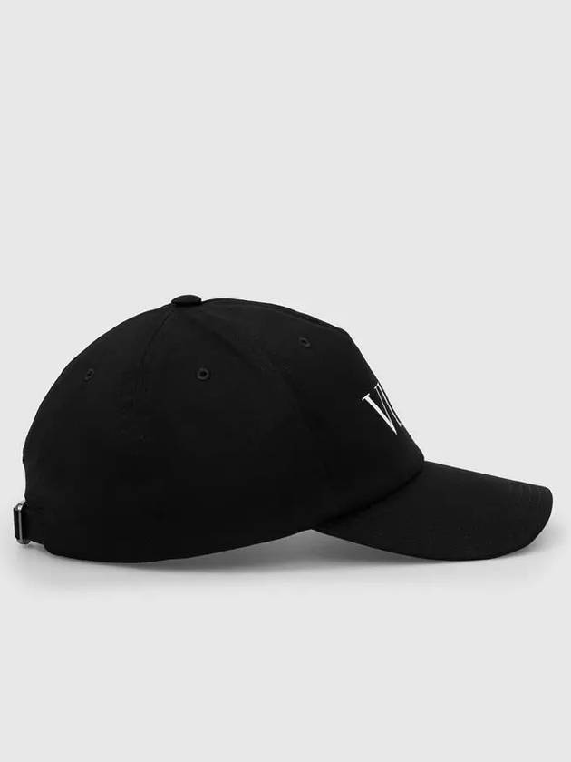 VLTN Logo Base Ball Cap Black - VALENTINO - BALAAN 3