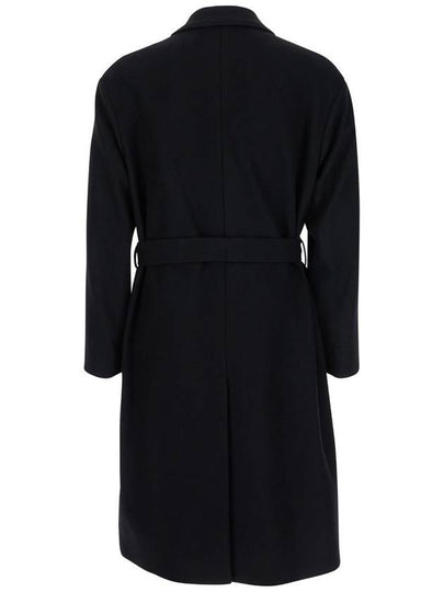 Black Single-Breasted Coat With Notched Revers In Wool Blend Man - HEVO - BALAAN 2