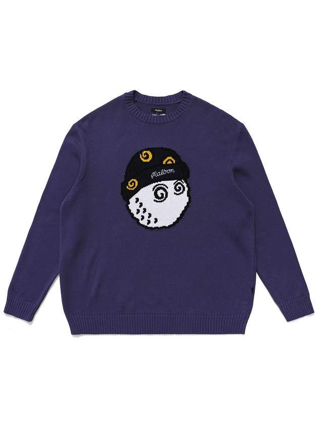 Wiz Collection Wizard Knit Sweater PURPLE - MALBON GOLF - BALAAN 1