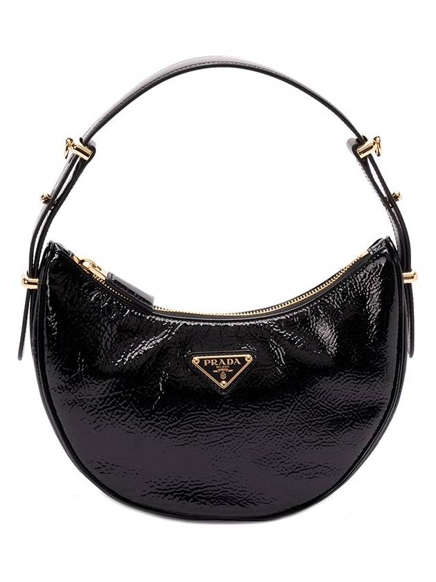 Arque Naplak Patent Leather Shoulder Bag Black - PRADA - BALAAN 2