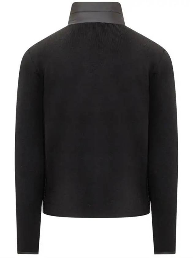 TRICOT Padded Wool Cardigan Black - MONCLER - BALAAN 3