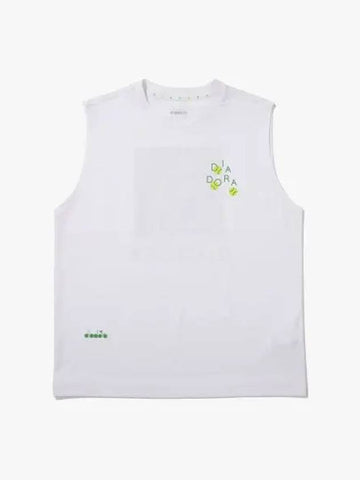 Diadora AIRTEX tennis ball graphic sleeveless white - DIADORA - BALAAN 1