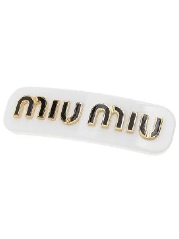 Plexiglas Metal Hair Clip White - MIU MIU - BALAAN 2