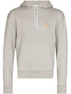 Chillax Fox Patch Classic Hoodie Grey Melange - MAISON KITSUNE - BALAAN 2