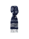 Monogram Shadow Wool Cashmere Scarf Navy - LOUIS VUITTON - BALAAN 3