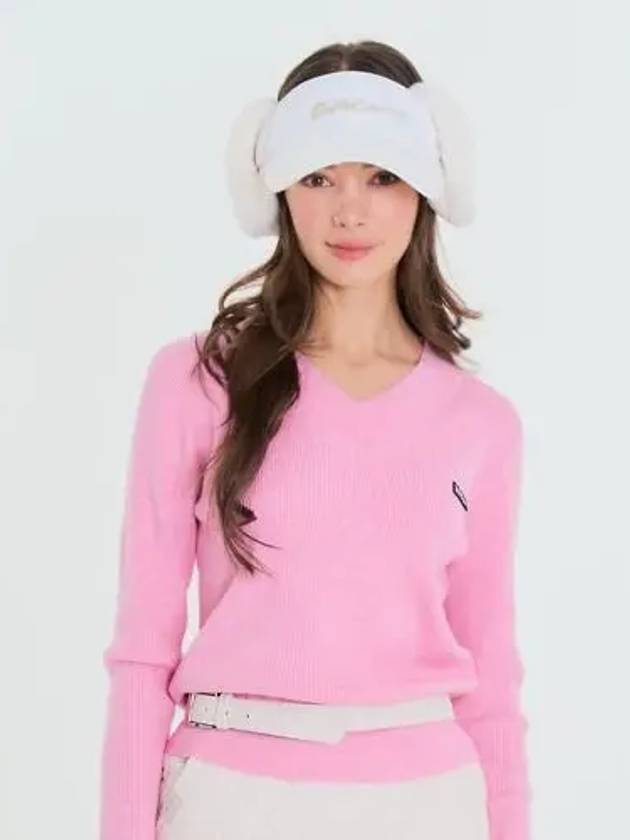 V-neck knit baby pink - BENECIA12 - BALAAN 1