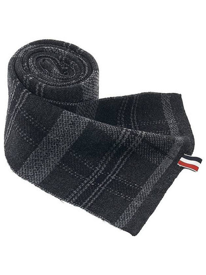 Tartan Check Scarf Dark Grey - THOM BROWNE - BALAAN 2