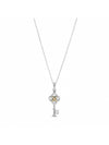 two-tone key flower necklace silver - PANDORA - BALAAN 1