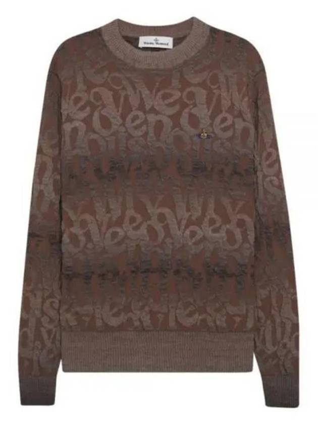 Logo Crew Neck Knit Top Brown - VIVIENNE WESTWOOD - BALAAN 2