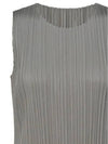 Pleated please basic long dress light gray JH114 - ISSEY MIYAKE - BALAAN 4