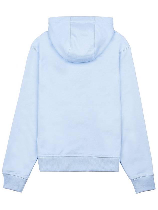 Logo Print Cotton Hoodie Light Blue - BURBERRY - BALAAN 3