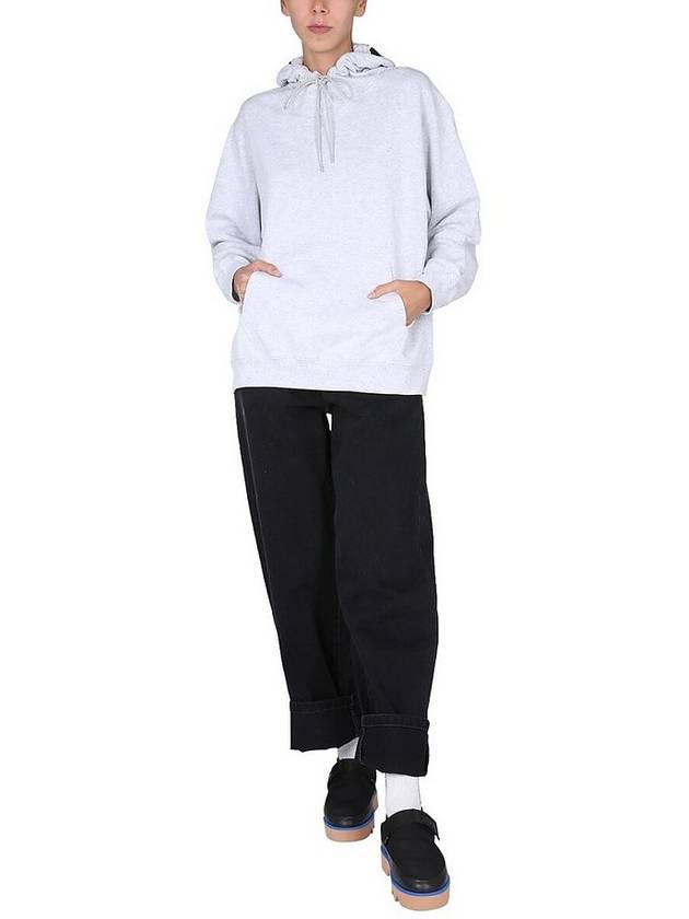 Maxi Logo Cotton Hoodie White - MSGM - BALAAN 5