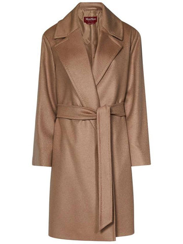 Pazzo Belted Cashmere Single Coat Beige - MAX MARA - BALAAN 1