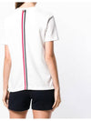 Center Back Stripe Classic Cotton Pique Relaxed Fit Short Sleeve T-Shirt White - THOM BROWNE - BALAAN 4