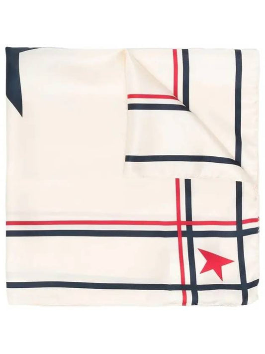 Contrasting Color Star Muffler White - GOLDEN GOOSE - BALAAN 1