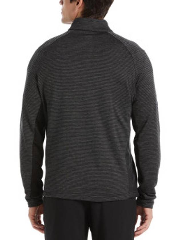 Callaway Brushed Long Sleeve T-Shirt Heater Striped Fleece CGKFC013 Black Heather - CALLAWAY GOLF - BALAAN 2