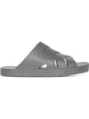 Flintston Intrecciato Matte Rubber Sandals Black - BOTTEGA VENETA - BALAAN 2