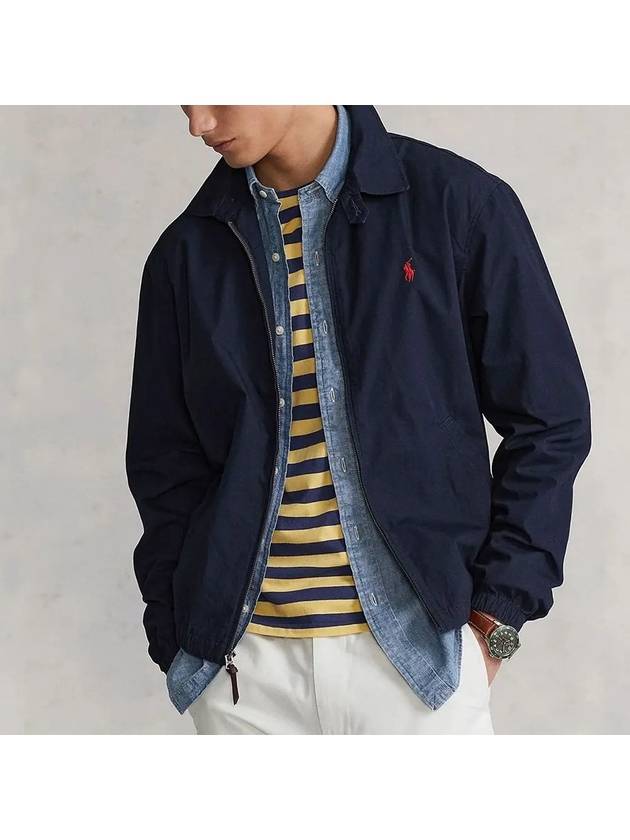 Men's Bayport Cotton Zip-Up Jacket Navy - POLO RALPH LAUREN - BALAAN 3