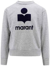 Mikoy Big Logo Cotton Sweatshirt Grey - ISABEL MARANT - BALAAN 4