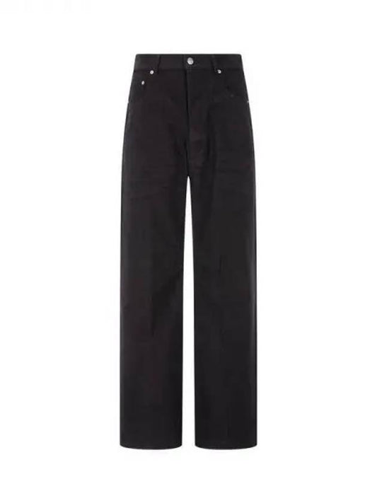 MEN Button Fly Wide Leg Jeans Black 271441 - RICK OWENS - BALAAN 1