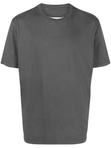 Organic Cotton Short Sleeve T-Shirt Dark Grey - MAISON MARGIELA - BALAAN 1