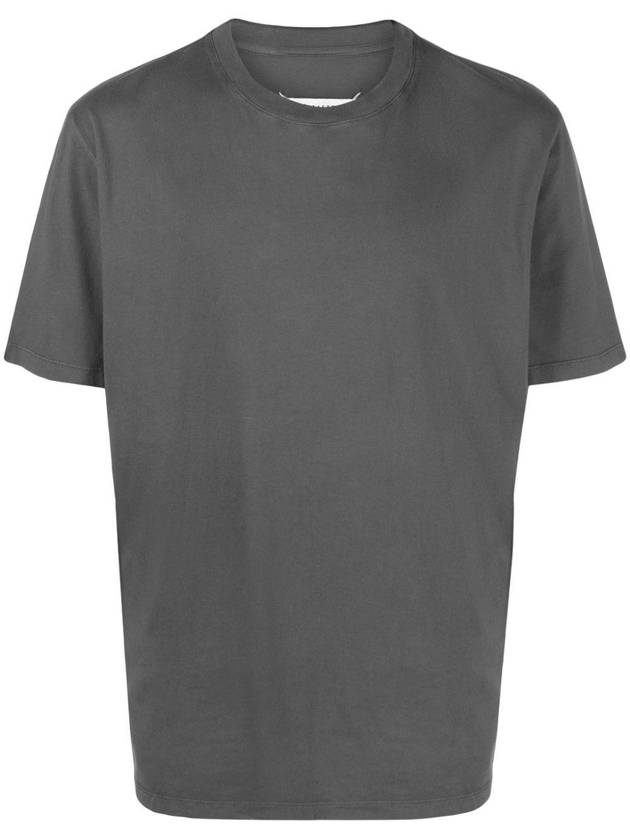 Organic Cotton Short Sleeve T-Shirt Dark Grey - MAISON MARGIELA - BALAAN 1