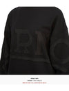 Embroidered Logo Crew Neck Cotton Sweatshirt Black - HERNO - BALAAN 8