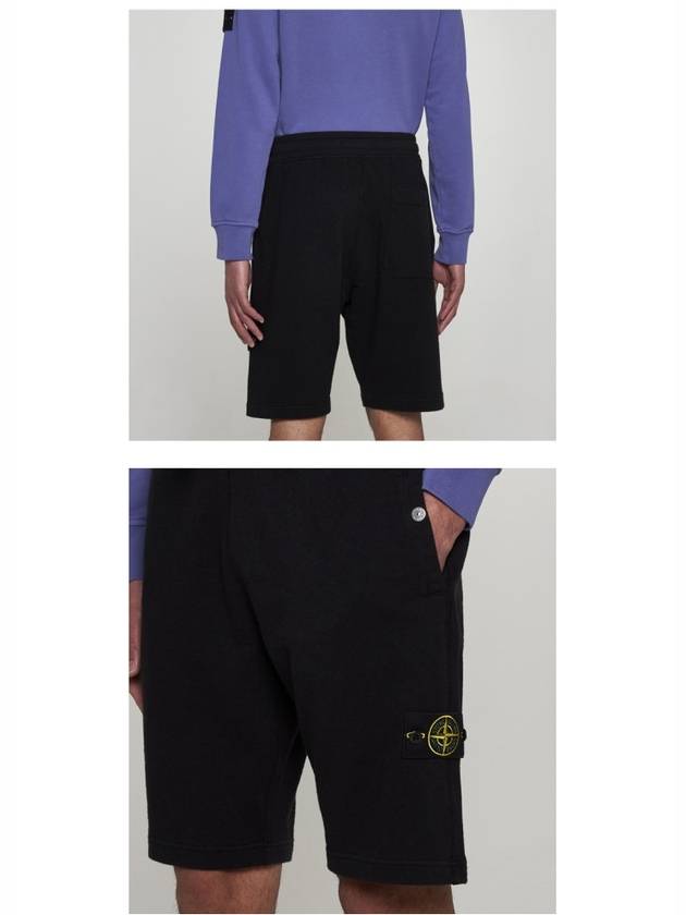 Wappen Patch Old Regular Fit Shorts Black - STONE ISLAND - BALAAN 6