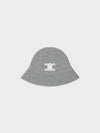 Seamless Cashmere Bucket Hat Gray - CELINE - BALAAN.