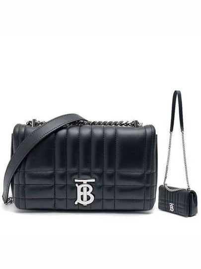 Lola Silver Quilted Shoulder Bag Black - BURBERRY - BALAAN 2