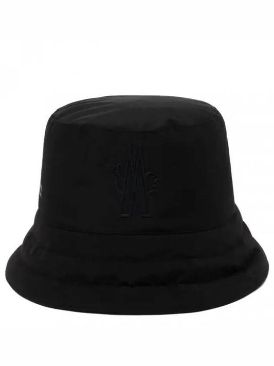 Grenoble Logo Patch Gore-Tex Bucket Hat Black - MONCLER - BALAAN 2