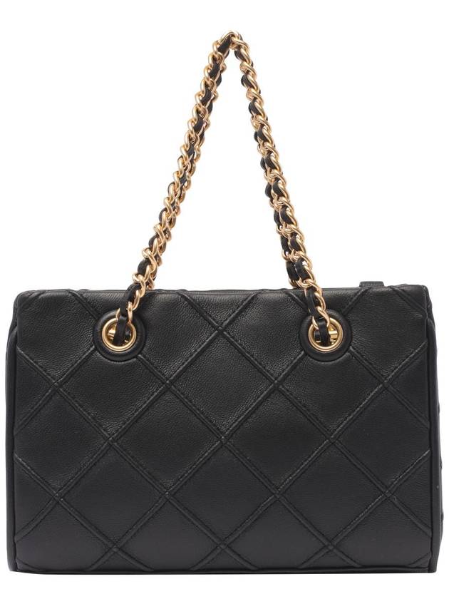 Mini Fleming Soft Chain Tote Bag Black - TORY BURCH - BALAAN 4