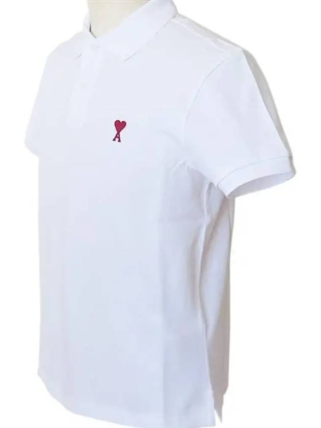 24SS Men's Heart Logo Collar Neck PK Polo T-shirt BFUPL001 760 - AMI - BALAAN 8