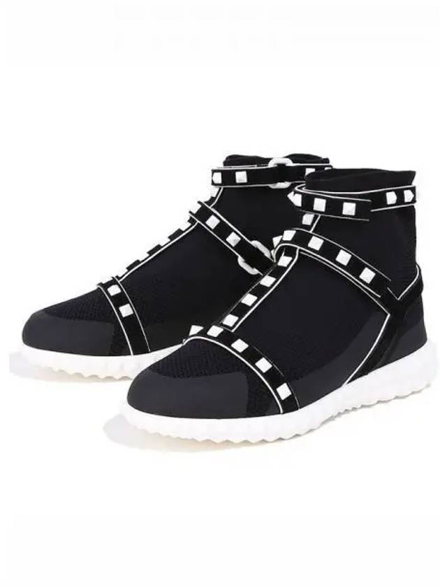 D P Sail Rock Stud High Top Sneakers 271279 - VALENTINO - BALAAN 1