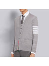 4 Bar Loopback Jersey Sweatshirt Light Grey - THOM BROWNE - BALAAN 4