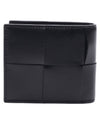 Intrecciato Coin Pocket Half Wallet Black - BOTTEGA VENETA - BALAAN 4