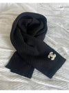 Scarf Cashmere Black White - CHANEL - BALAAN 3