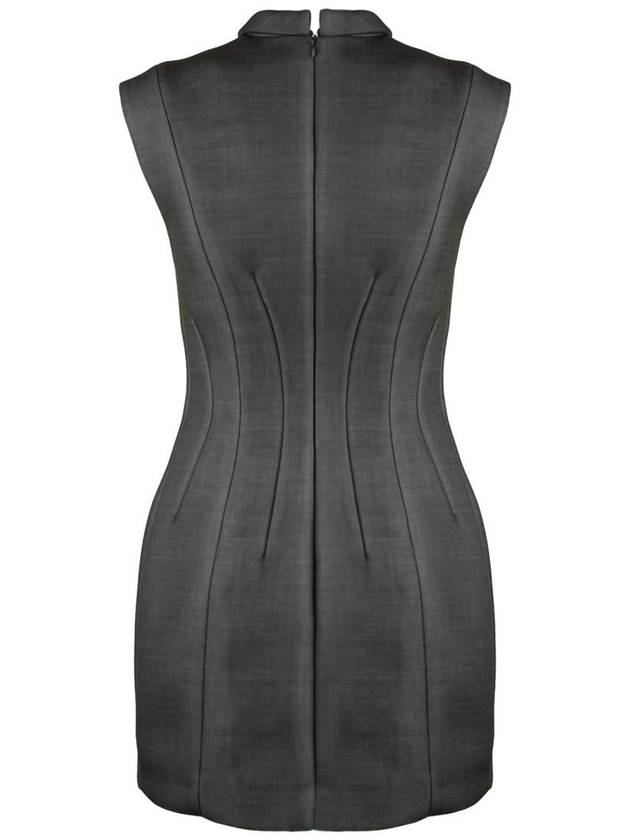 Philosophy Di Lorenzo Serafini Gray Minidress In Printed Light Scuba - PHILOSOPHY DI LORENZO SERAFINI - BALAAN 2