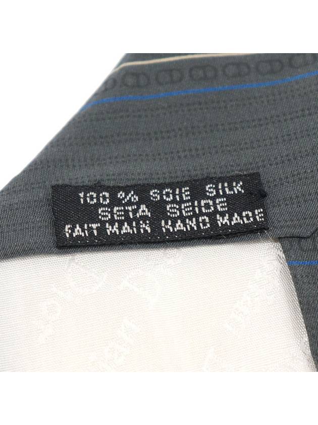 100 silk gray striped CD pattern tie - DIOR - BALAAN 6