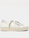 Hi Star White Metallic Silver Heel Tab Sneakers - GOLDEN GOOSE - BALAAN 3