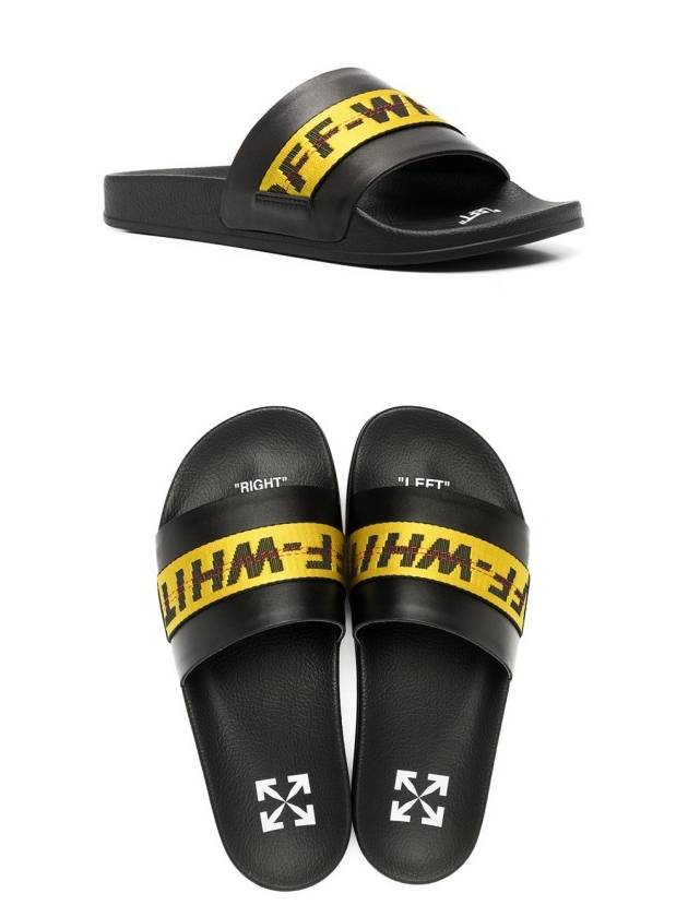 Industrial Logo Tape Slippers Black - OFF WHITE - BALAAN 6