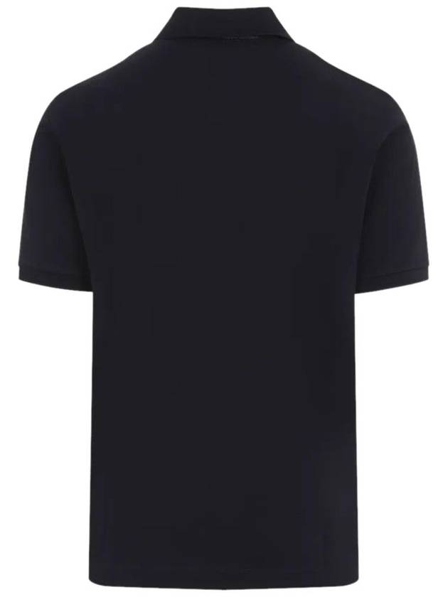 Web Cotton Polo Shirt Navy - GUCCI - BALAAN 3