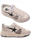 Glitter Star Patch Suede Low Top Sneakers Beige - GOLDEN GOOSE - BALAAN 3